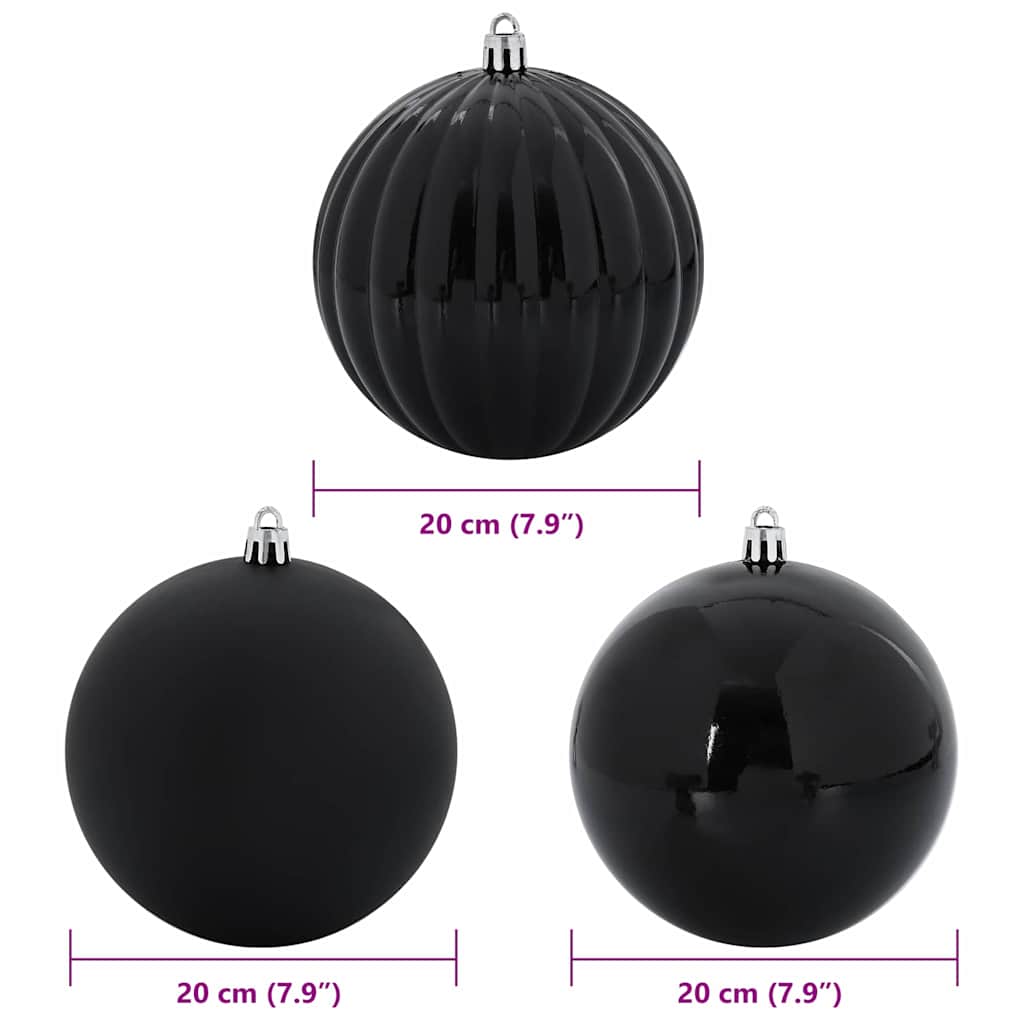 Kerstbal Set 4 pcs Zwart