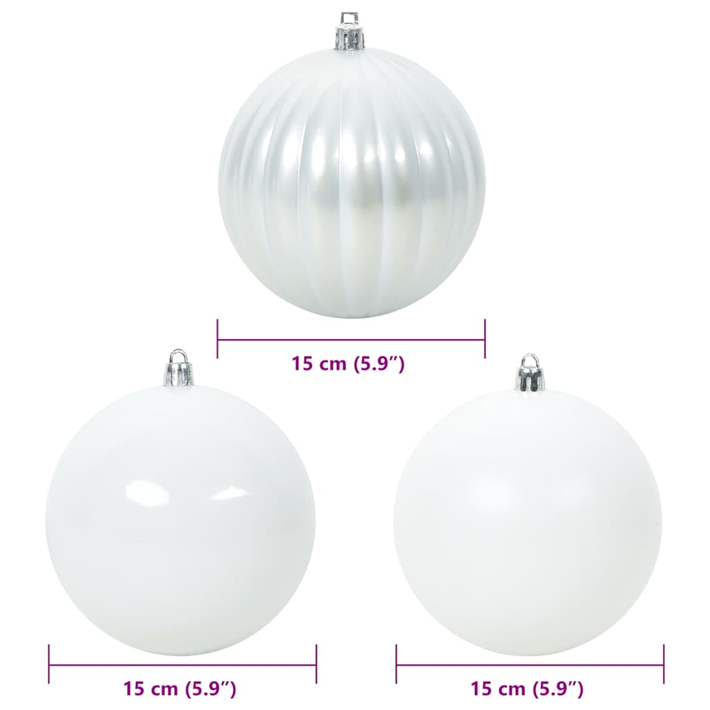 Kerstbal Set 9 pcs Wit