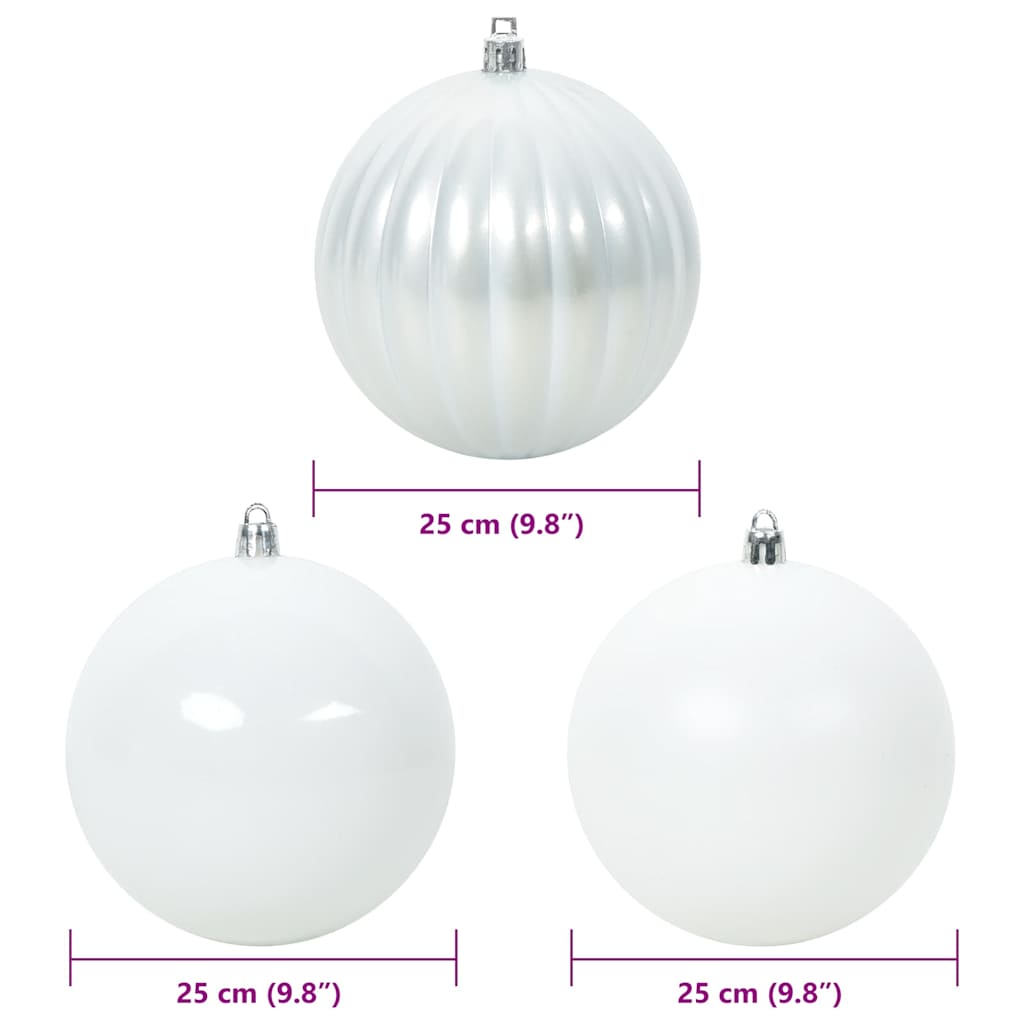 Kerstbal Set 3 pcs Wit