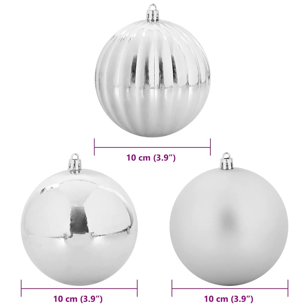 Kerstbal Set 15 pcs Zilver