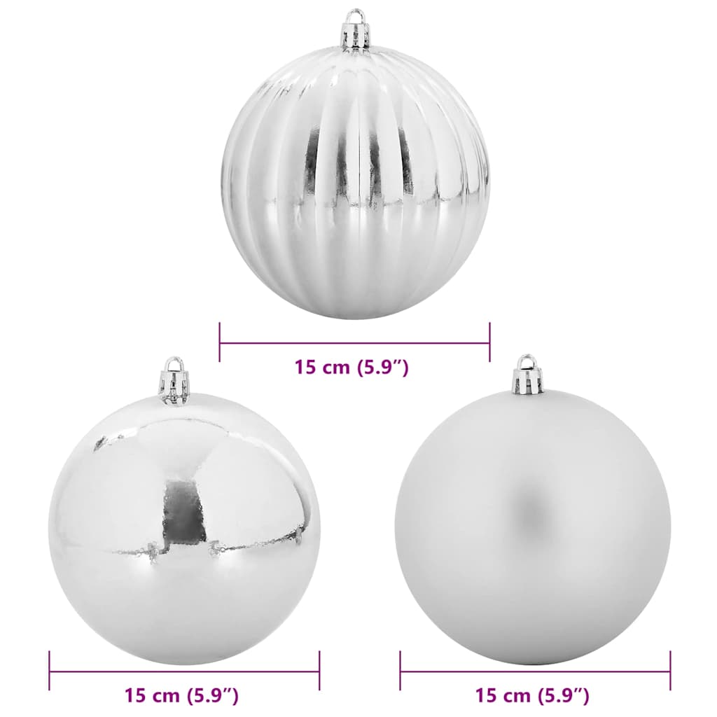 Kerstbal Set 9 pcs Zilver