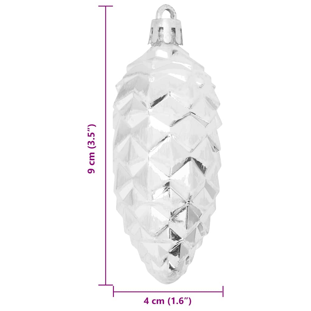 Kerstboomdecoratie 40 pcs Zilver