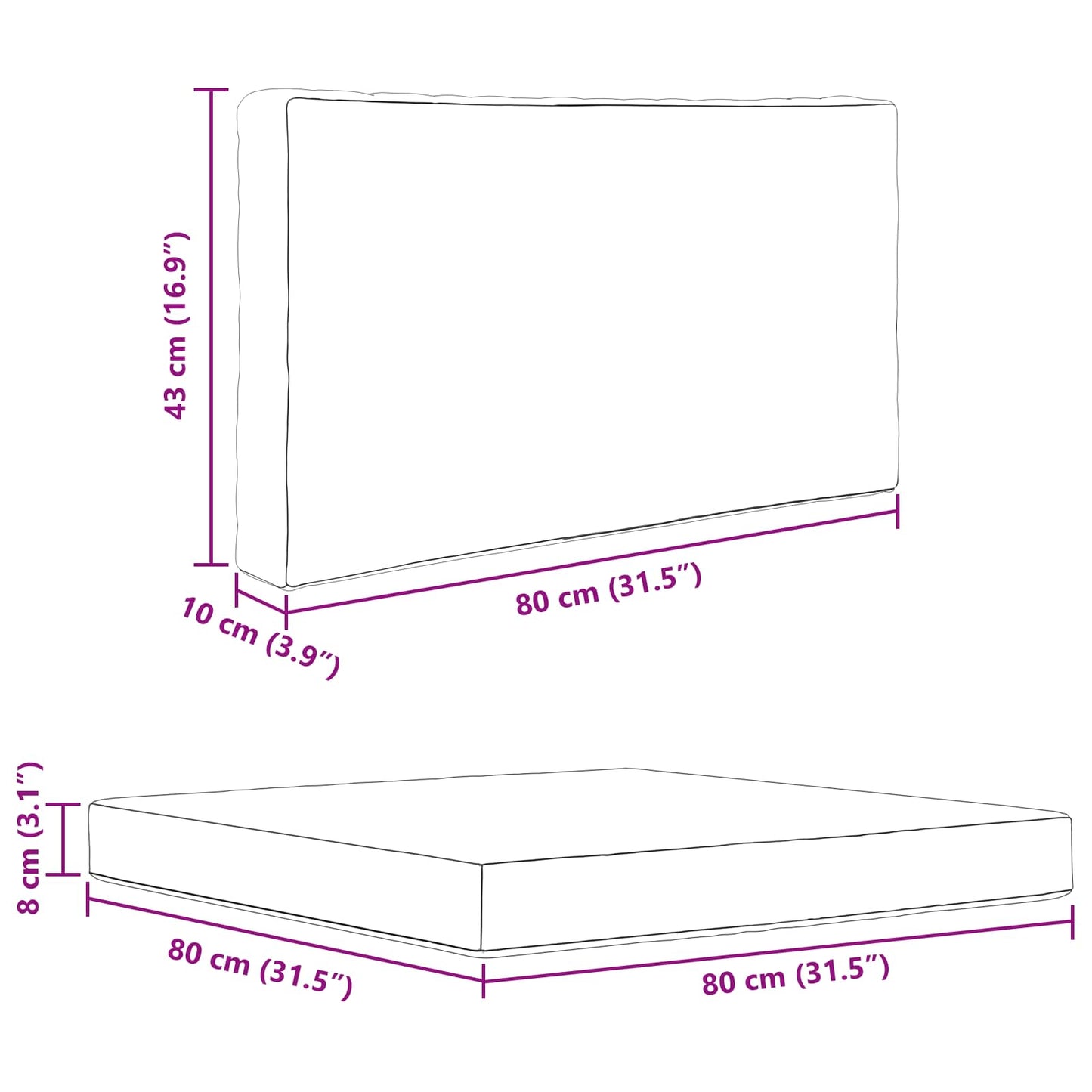 Buiten bankkussen 3 pcs kleurrijk Polyester