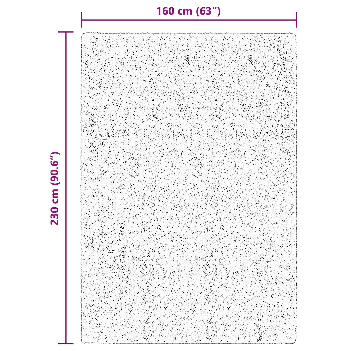 Vloerkleden Rechthoekig HUARTE Bruin 230 x 160 cm Polyester