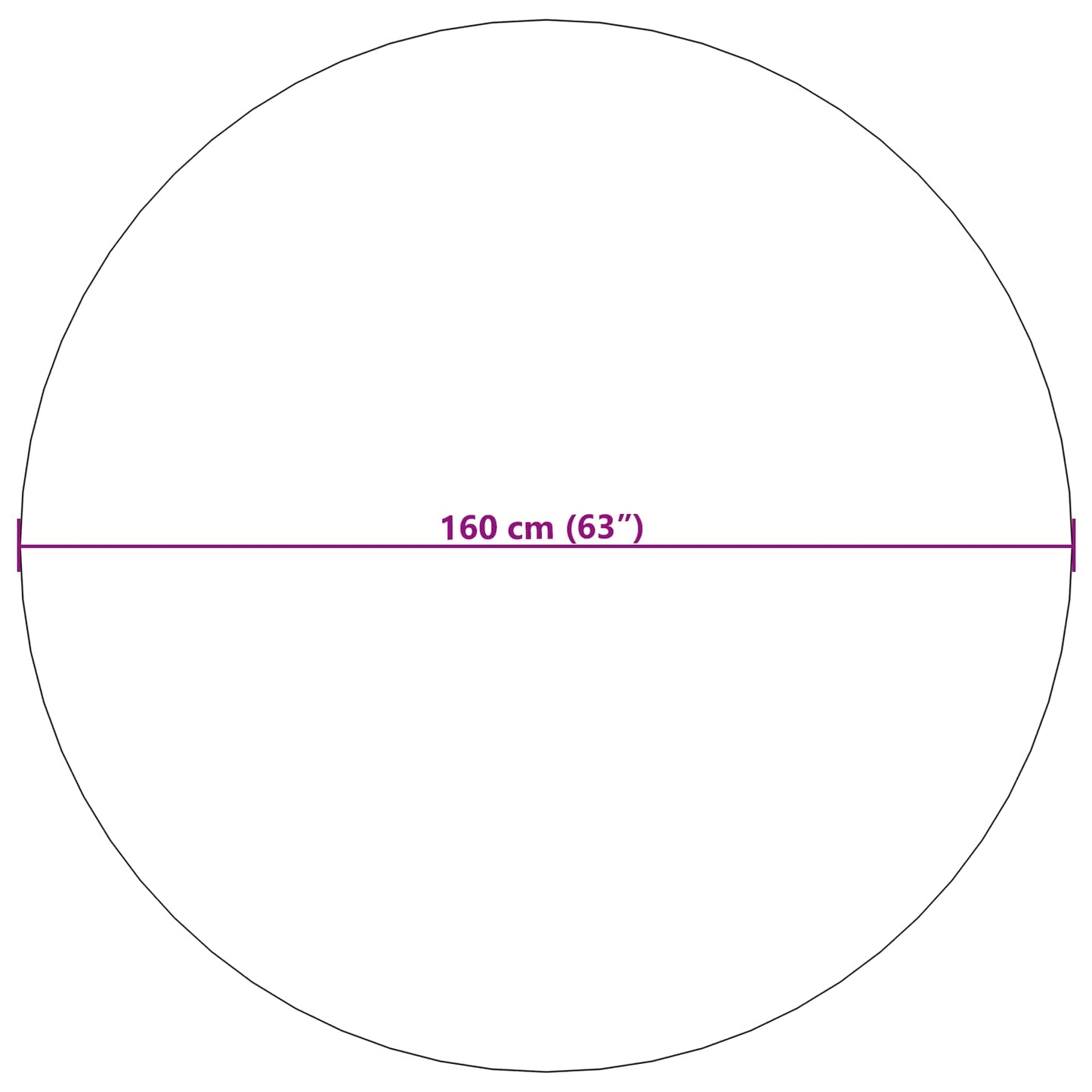 Vloerkleden Rond HUARTE Crème en Grijs Ø 160 CM Polyester
