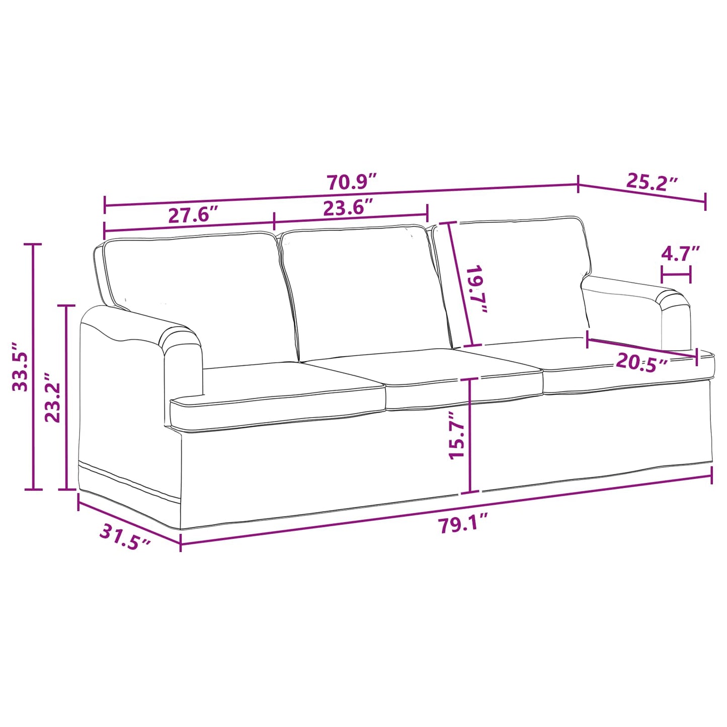 Bank 2 pcs Donkergrijs Metaal