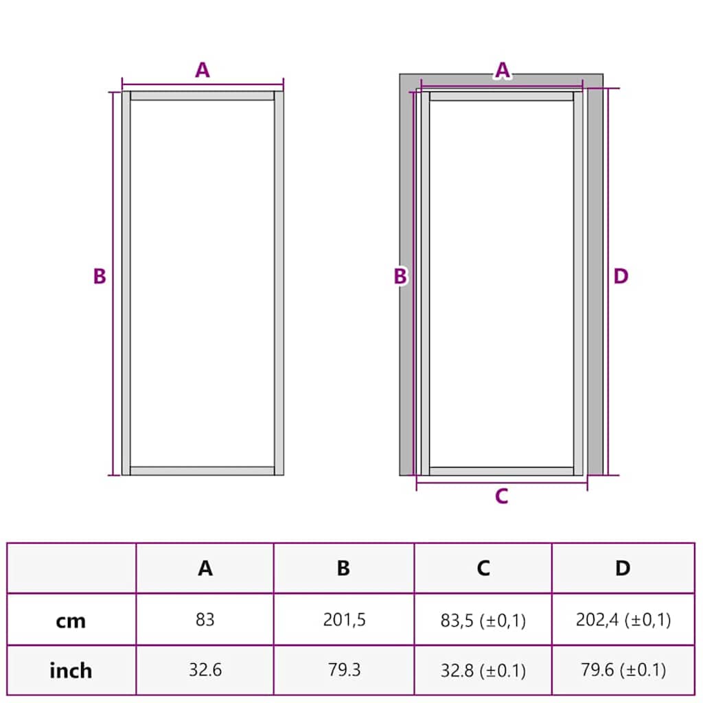 Aluminium 83 x 201,5 cm Zwart en gegolfd 3 horizontale stangen