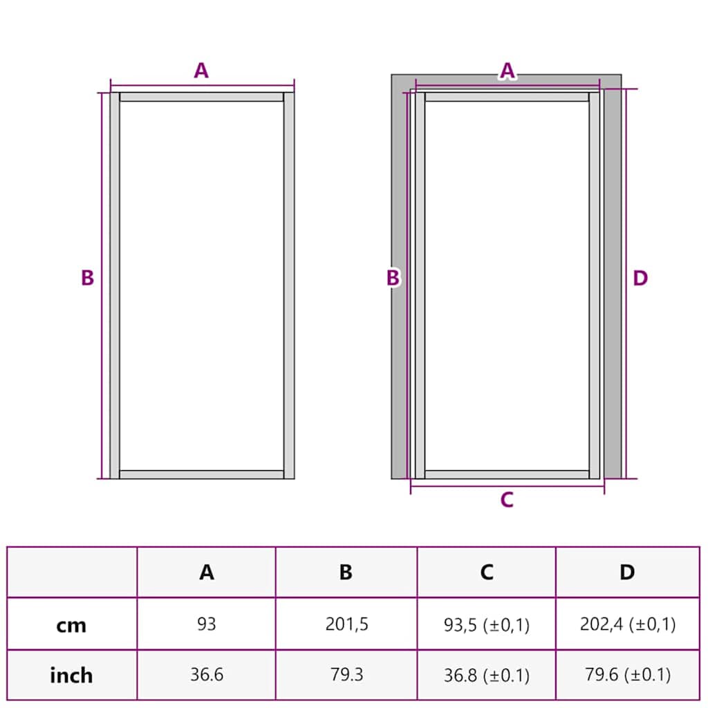 Aluminium 93 x 201,5 cm Zwart en gegolfd 3 horizontale stangen