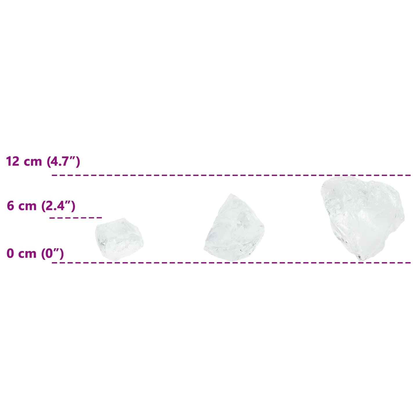Tuinstenen Wit 12 cm Glas