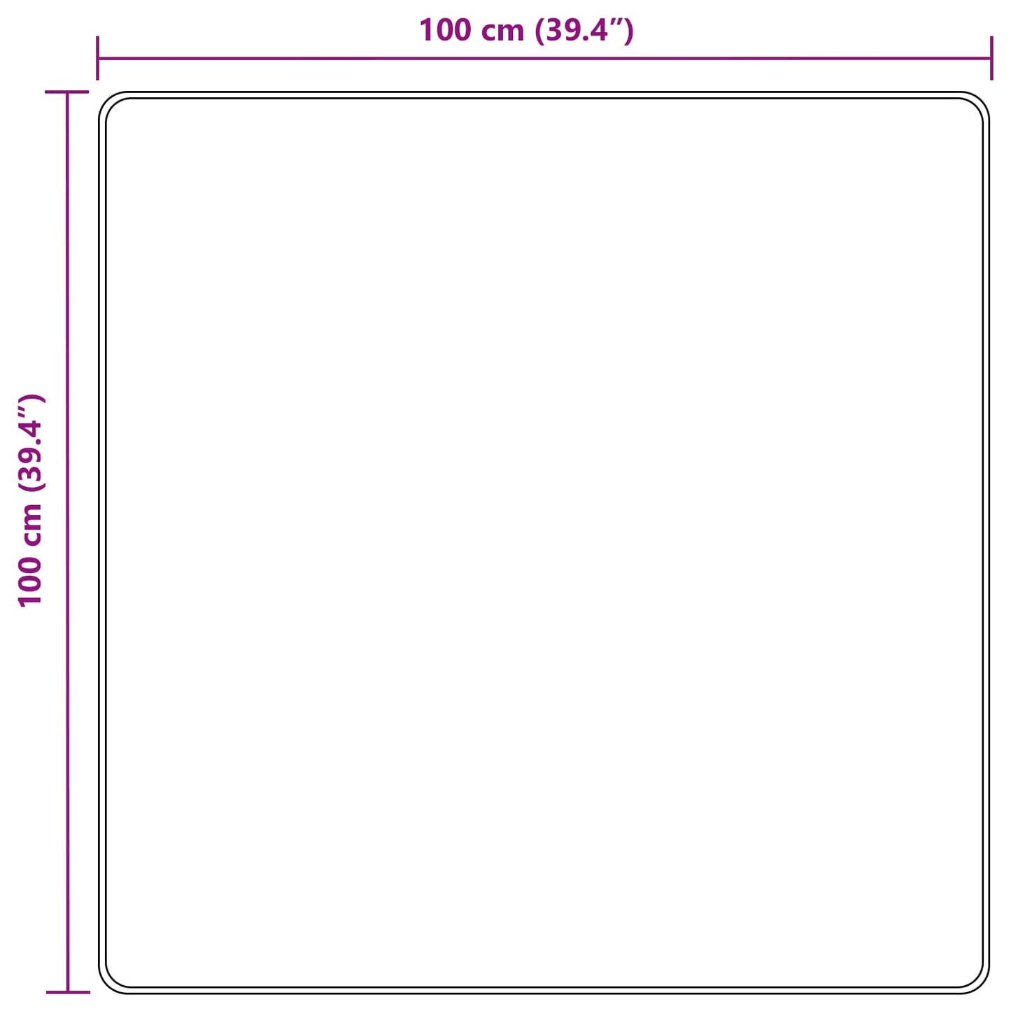 Vloerkleedloper MARSA Bosgroen 100 x 100 cm Polyester en PVC