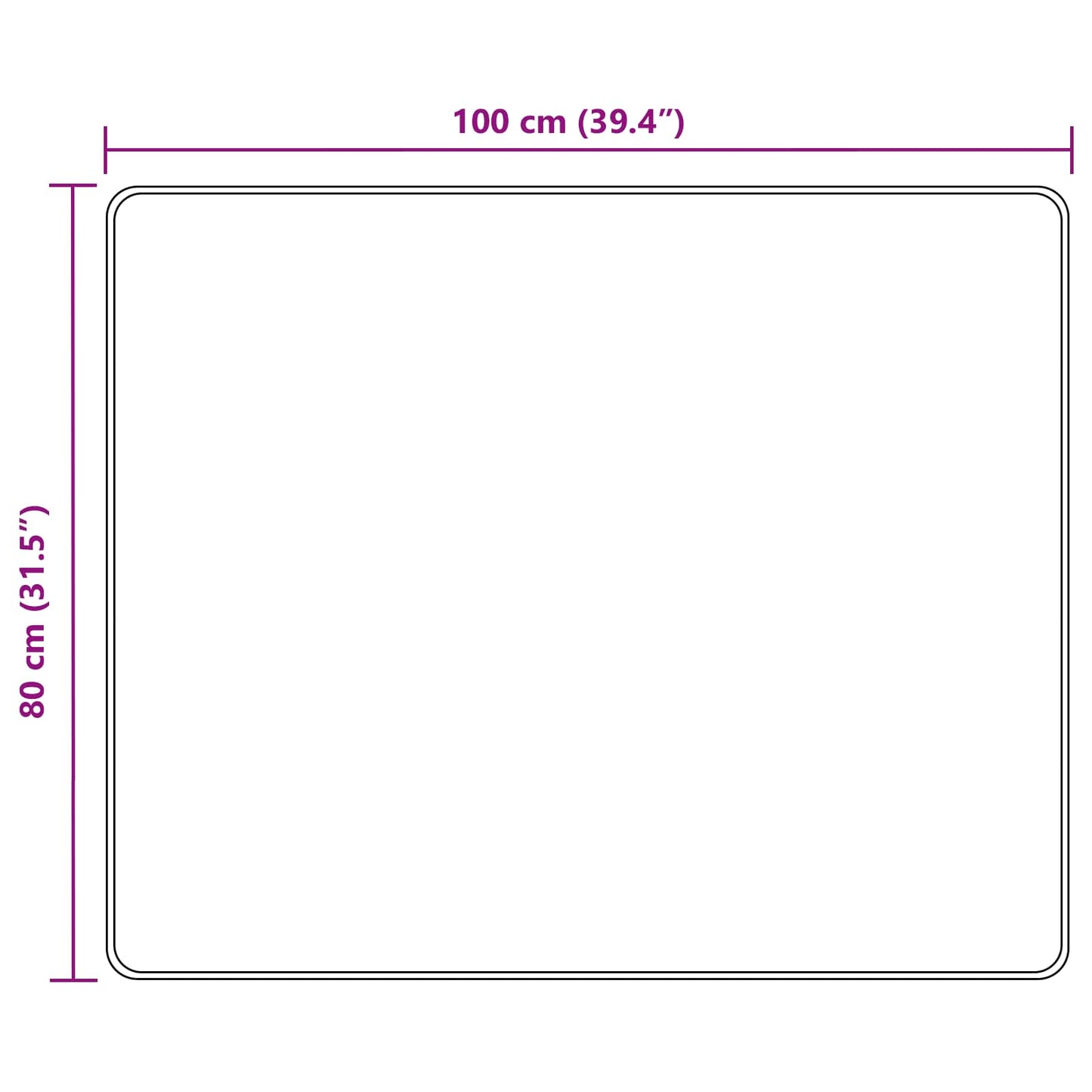 Vloerkleedloper MARSA Multikleur 100 x 80 cm Polyester en PVC