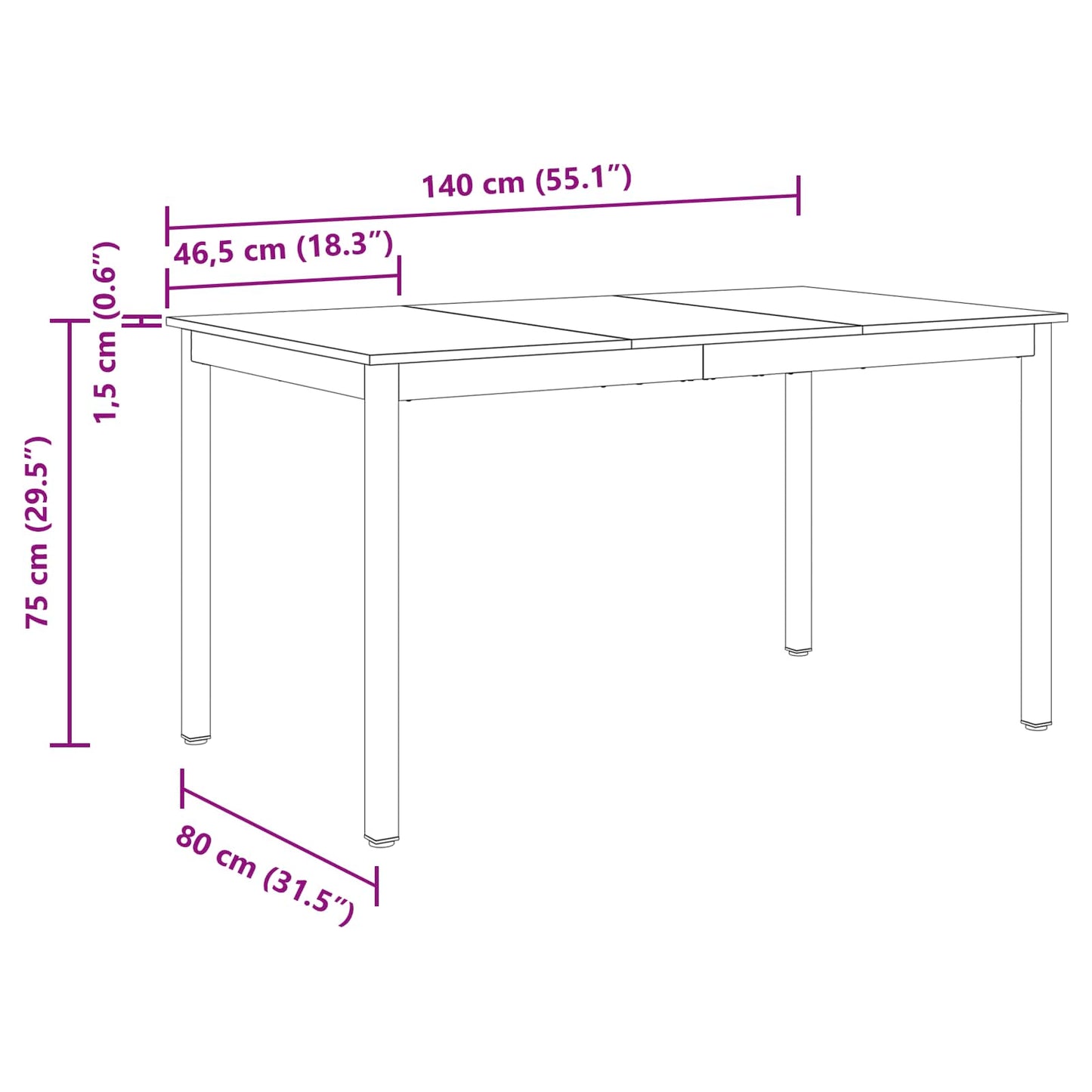Eettafels METAAL