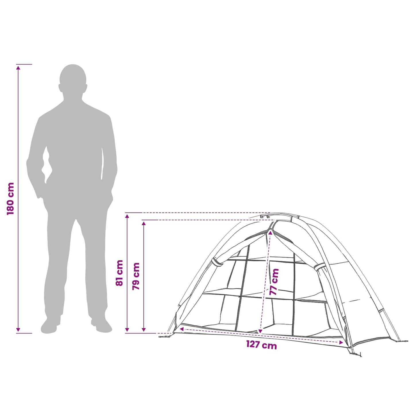 Opbergtent Olijfgroen 120 x 50 x 70 cm Polyester en staal
