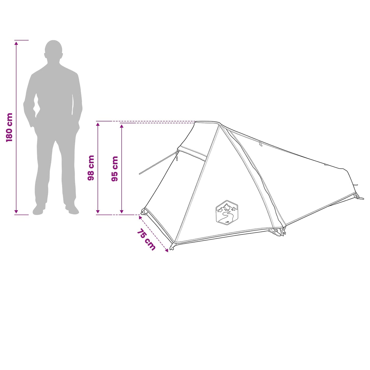 Tunneltent Olijf Groen 215 x 100 x 90 cm Polyester en staal