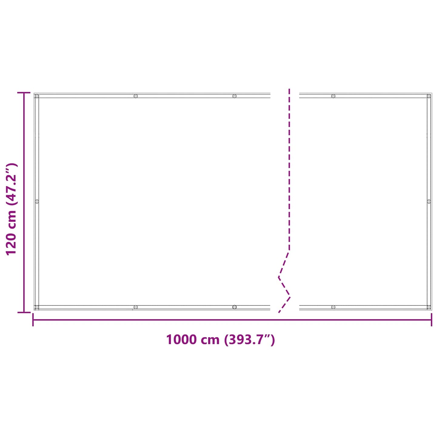 Balkon Scherm Bordeauxrood 120 x 1000 cm PU gecoat oxford alu