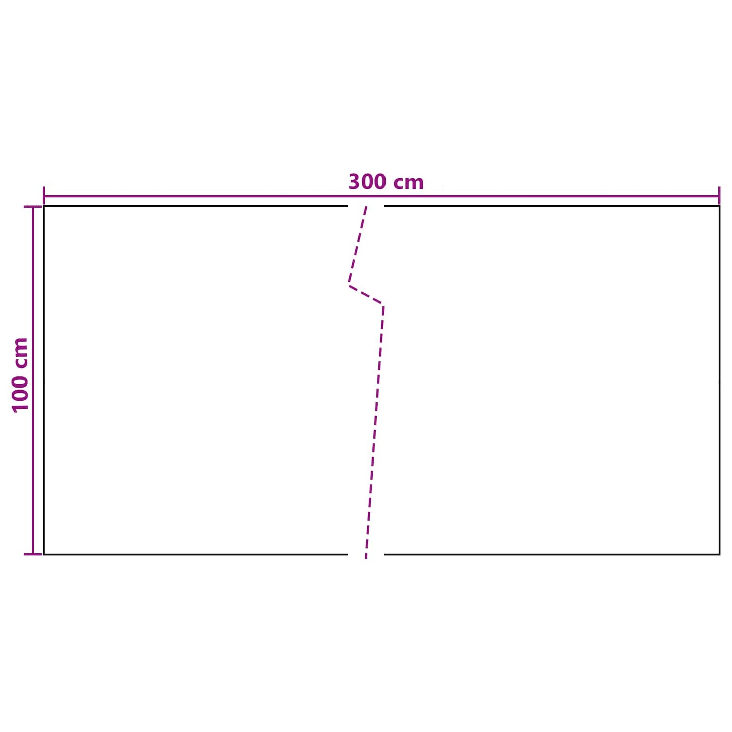 Balkon Scherm Donkergrijs 300 x 100 cm poly rattan