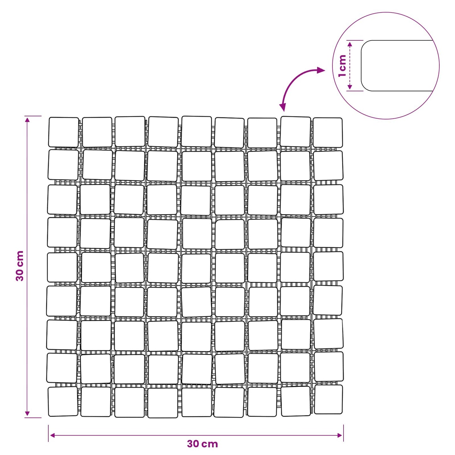 Mozaïek Tegels Crèmekleurig 30 x 30 cm Marmer