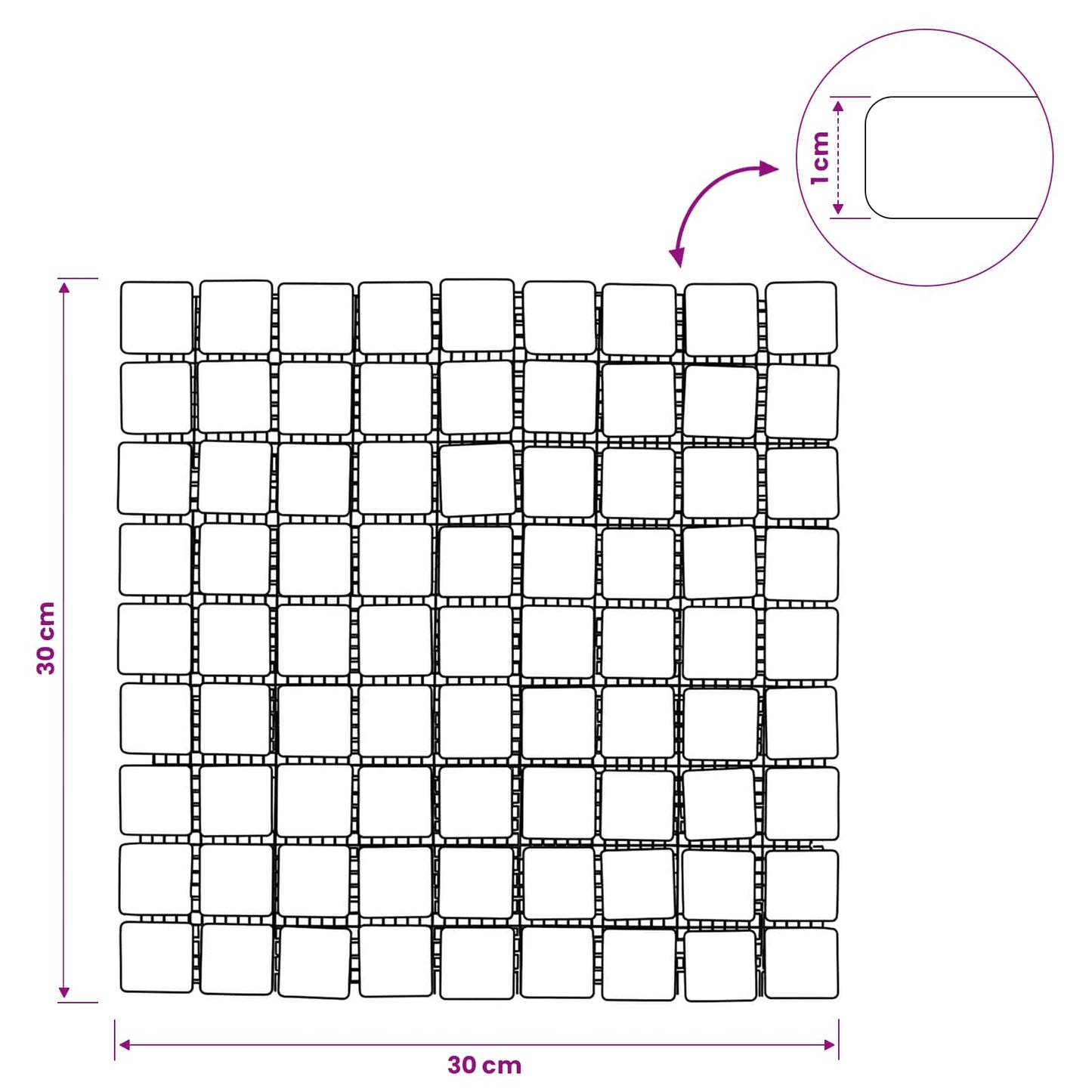 Mozaïek Tegels Grijs 30 x 30 cm Marmer