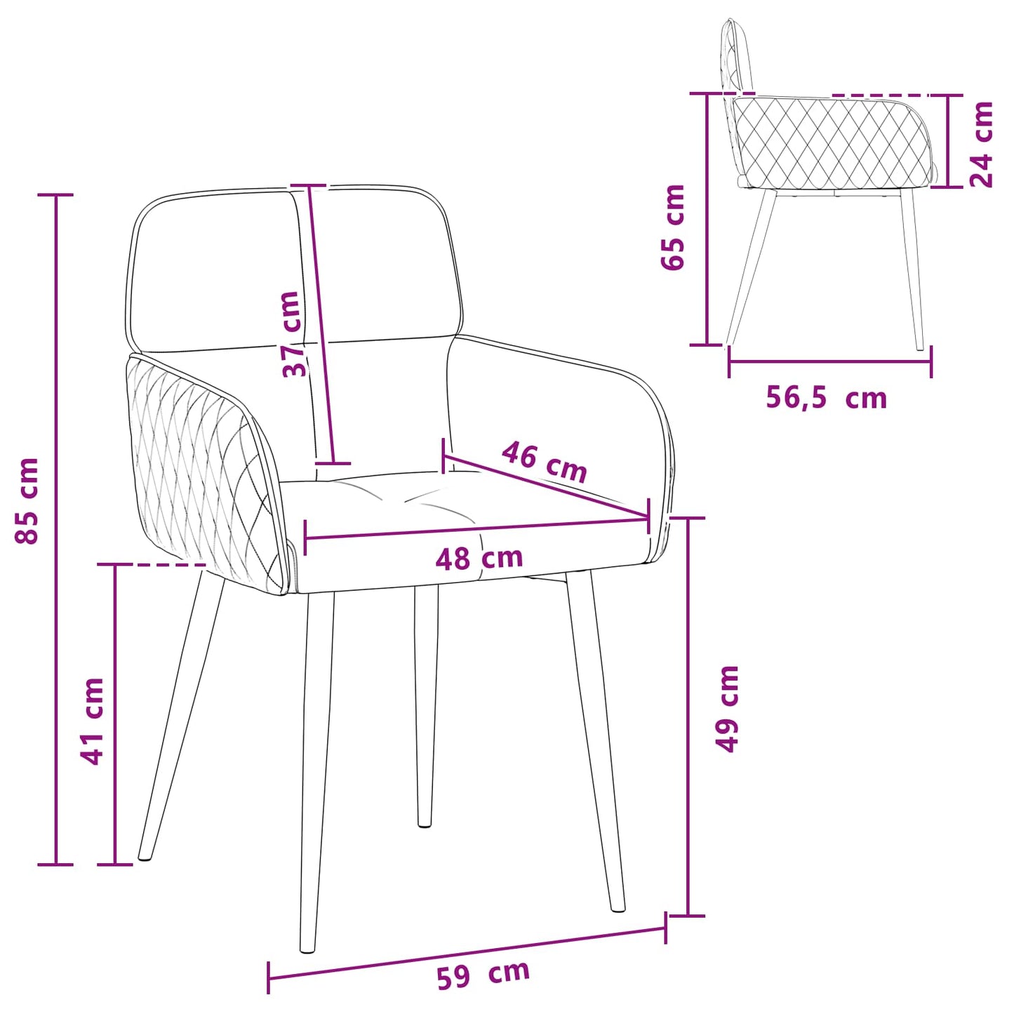 Eettafelstoelen 6 pcs Nep Suede Leer Lichtgrijs