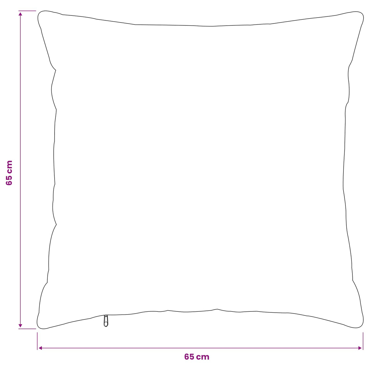 Kussensloop 2 pcs HEERLEN Zwart 65 x 65 cm Flanel