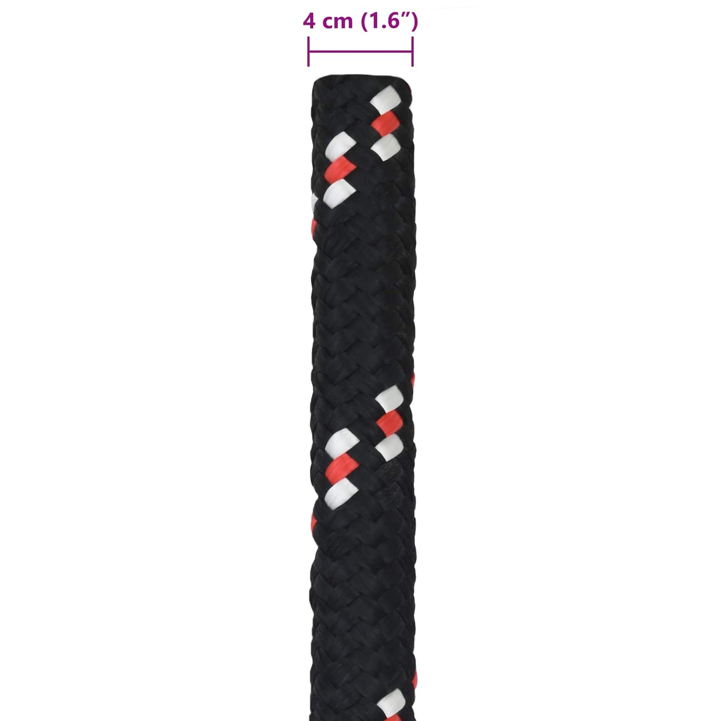 Boottouw 4 mm 10 m Zwart en Rood
