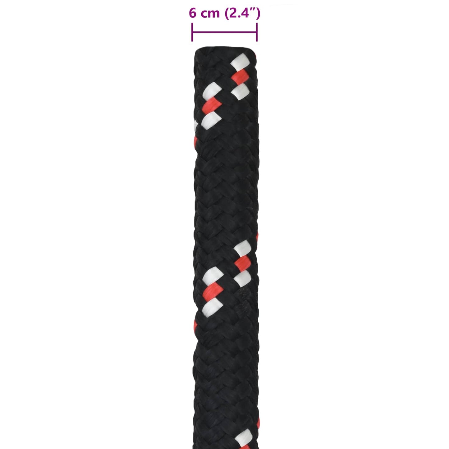 Boottouw 6 mm 5 m Zwart en Rood