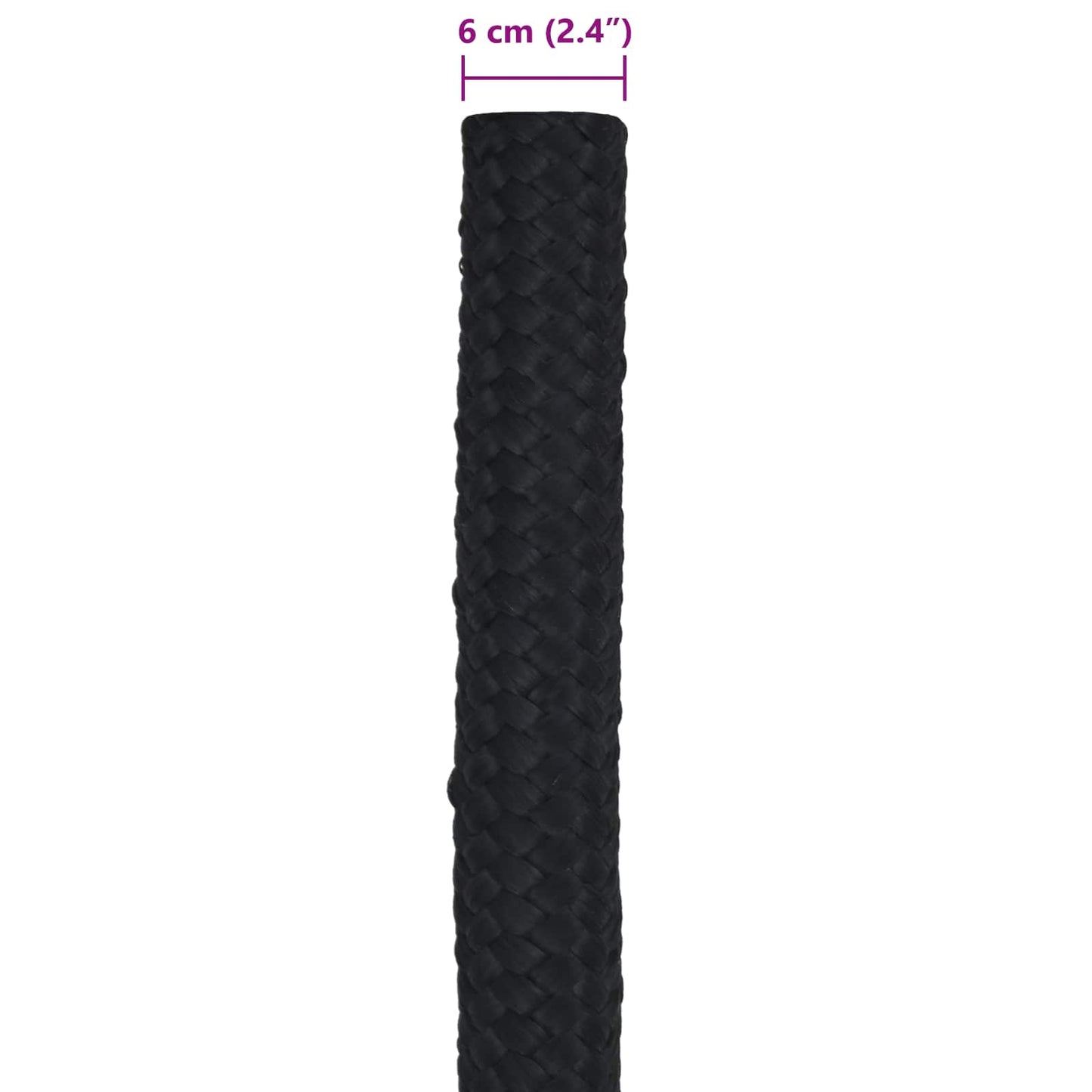 Boottouw 6 mm 5 m Zwart