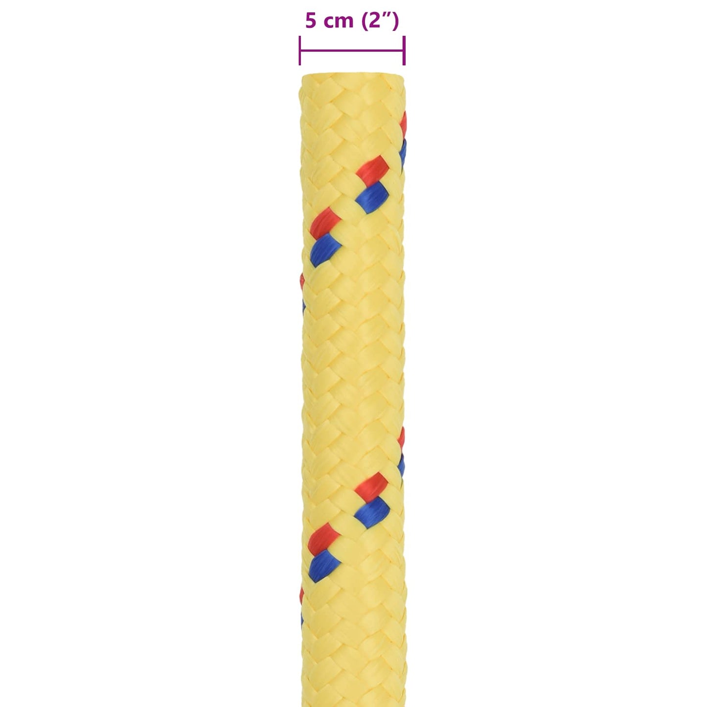 Boottouw 5 mm 25 m Geel