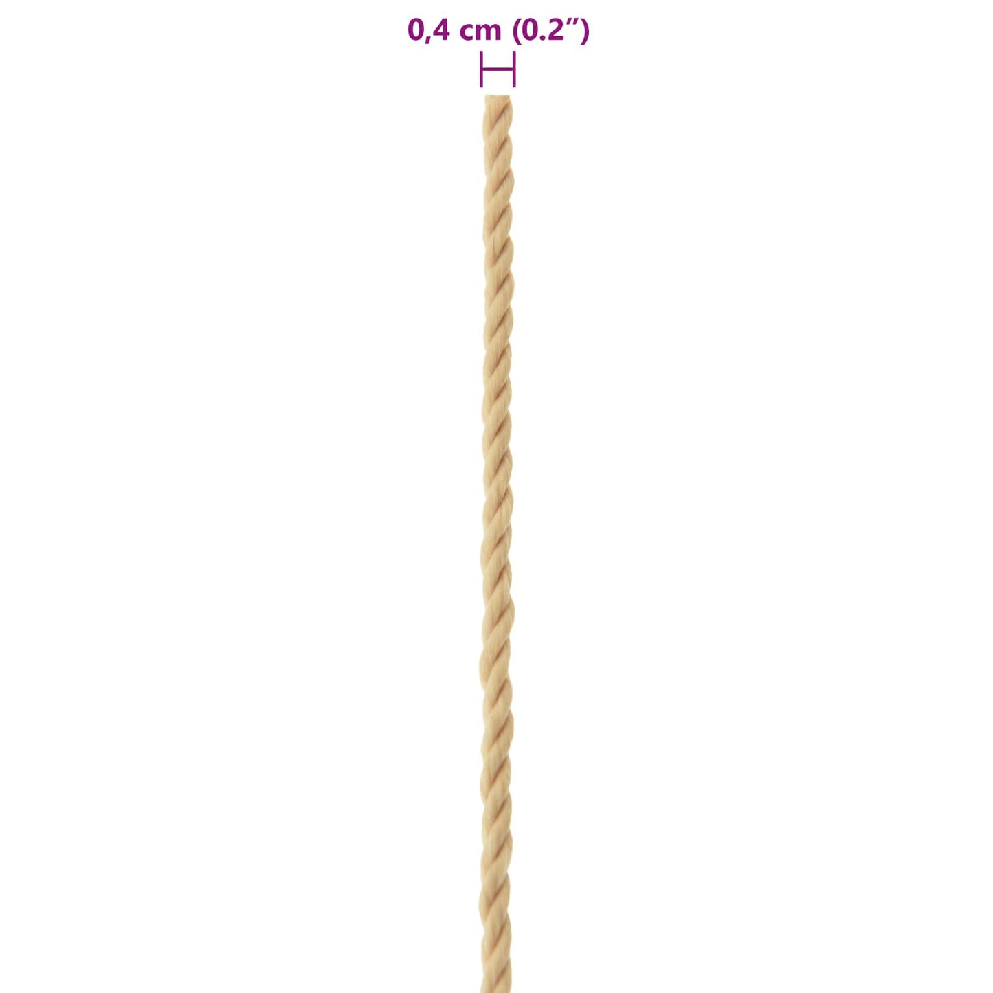 Boottouw 0.4 mm 100 m Naturel