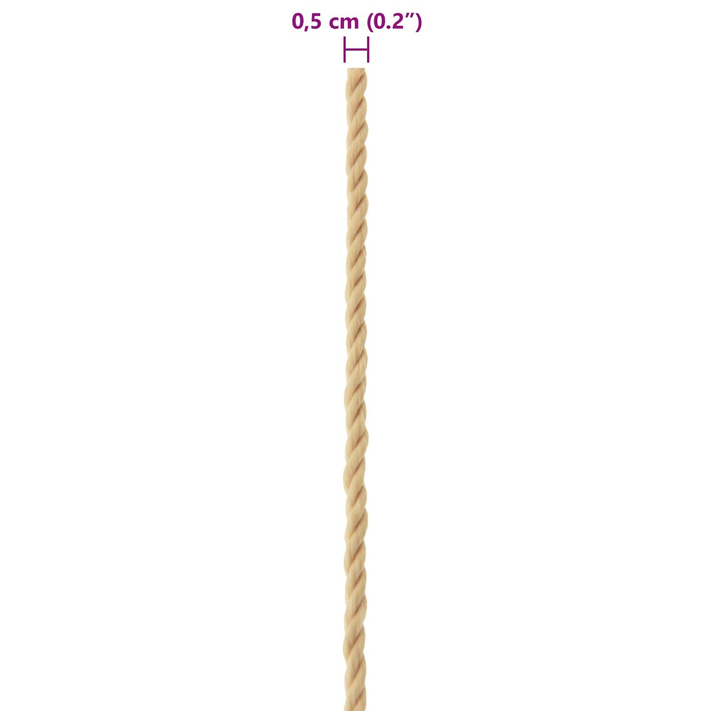 Boottouw 0.5 mm 100 m Naturel