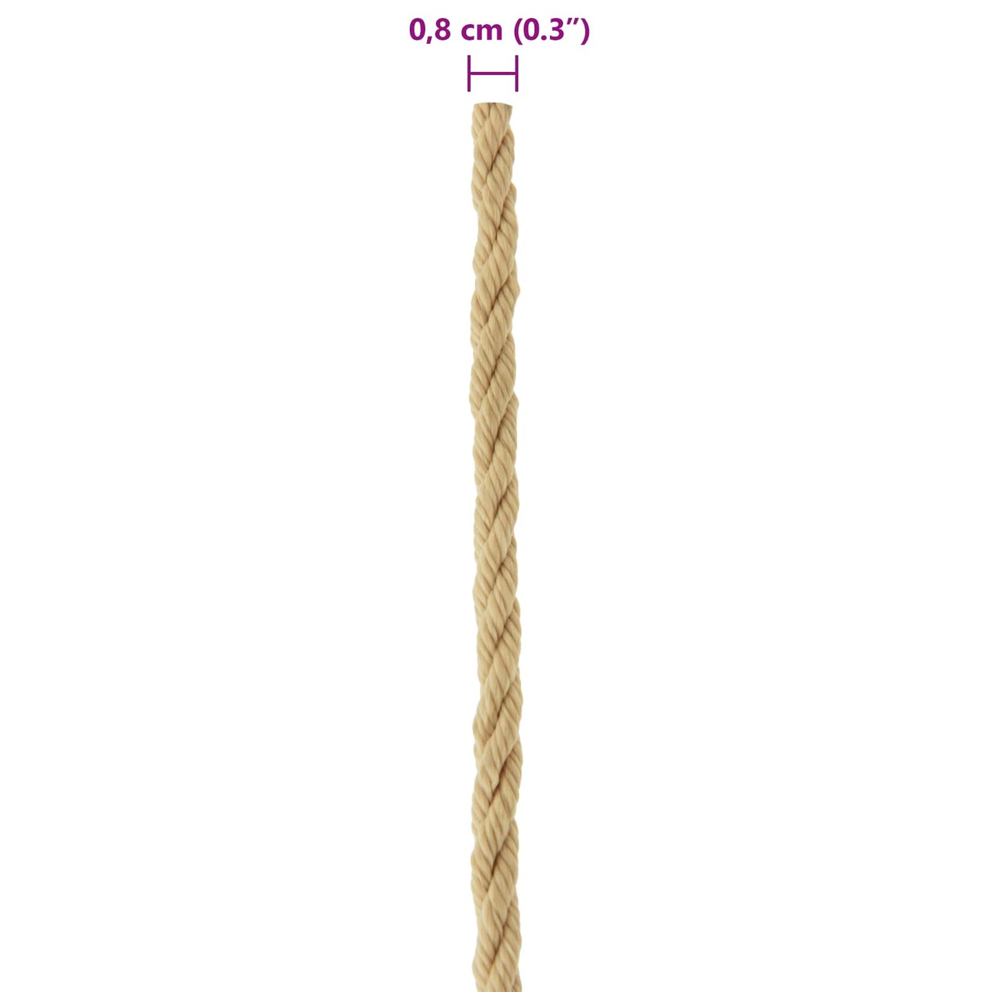 Boottouw 0.8 mm 50 m Naturel