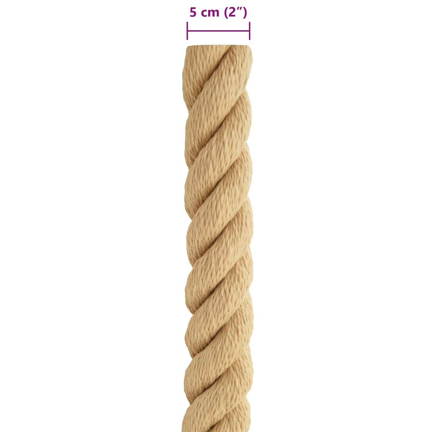 Boottouw 5 mm 5 m Naturel