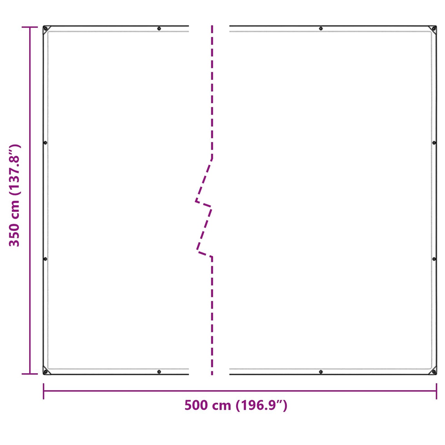 Zeildoek Doorzichtig 5 × 3,5 m PE