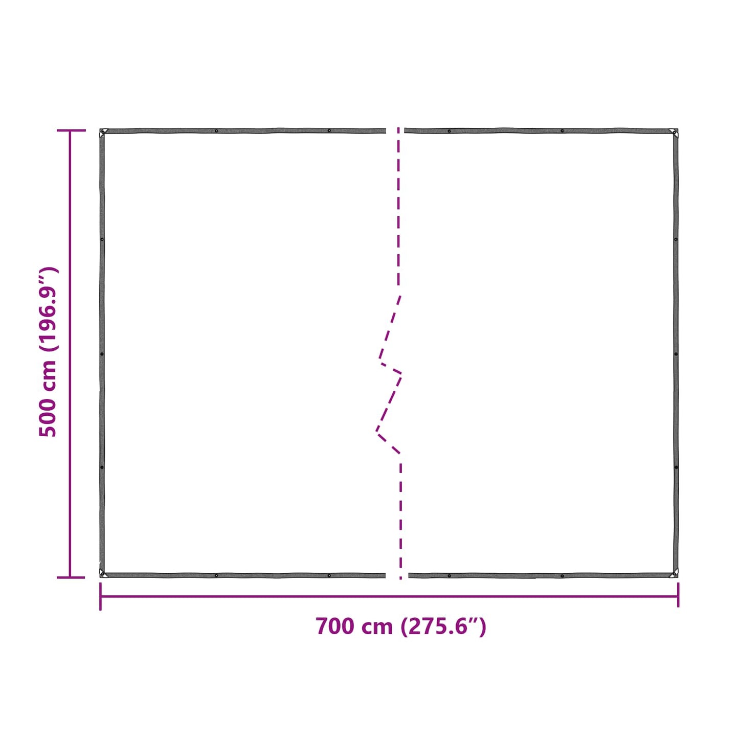 Zeildoek Doorzichtig 7 x 5 m PE