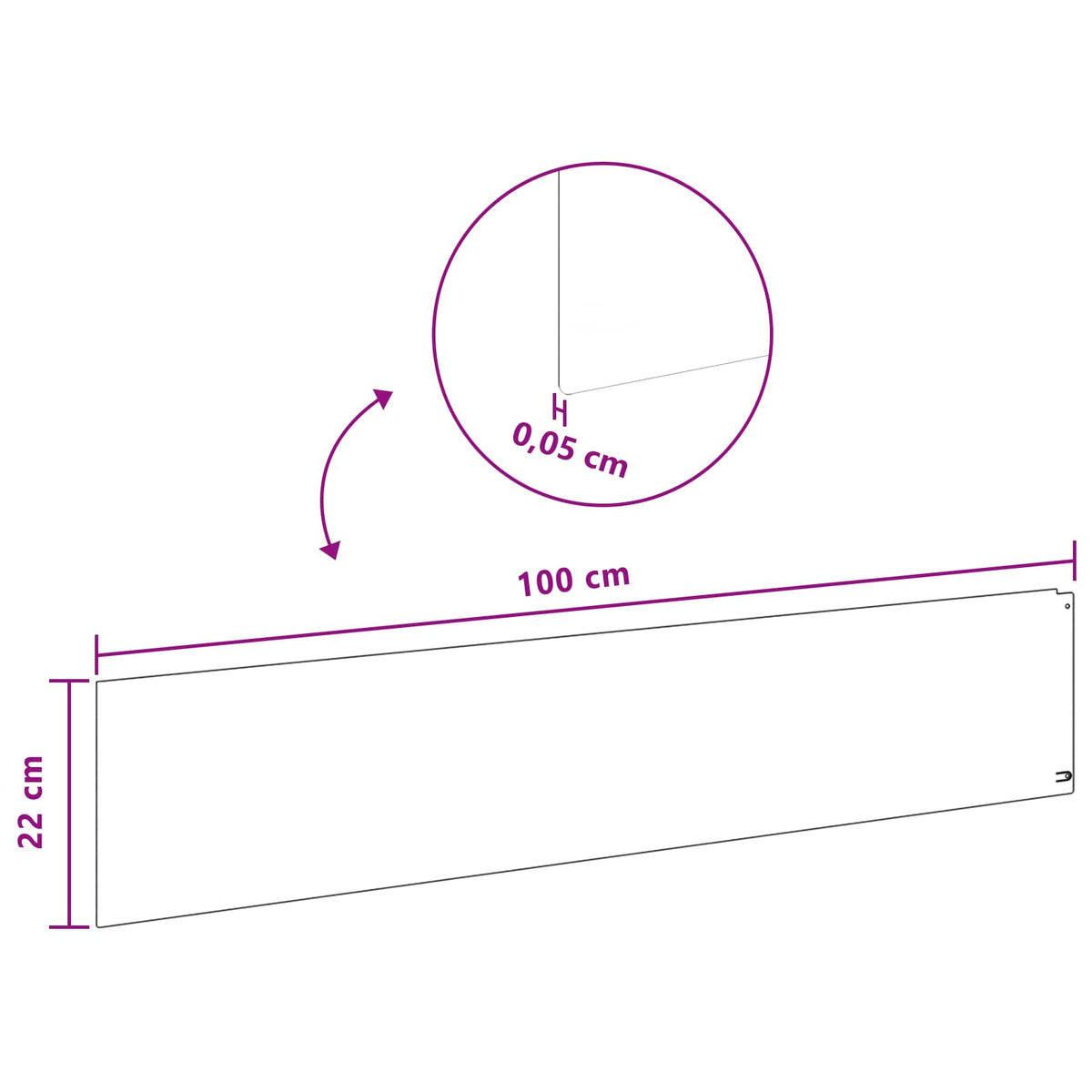 Gazonrand 10 st 100 x 22 cm Staal zilver