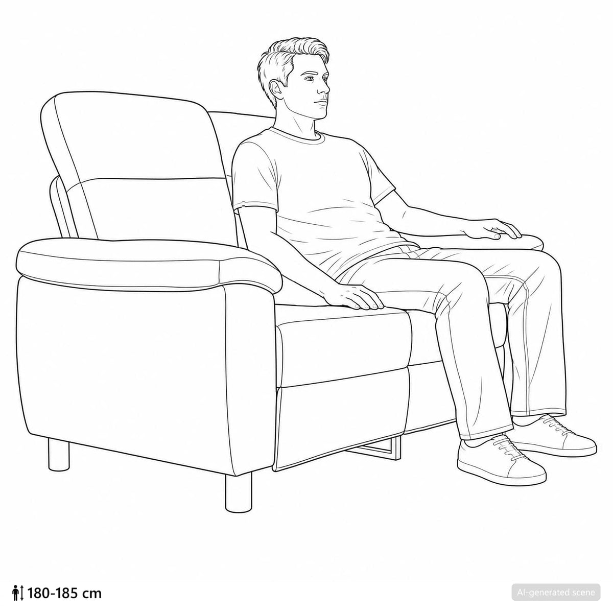 Bank Lichtgroen 178 x 90 x 95 cm Stof