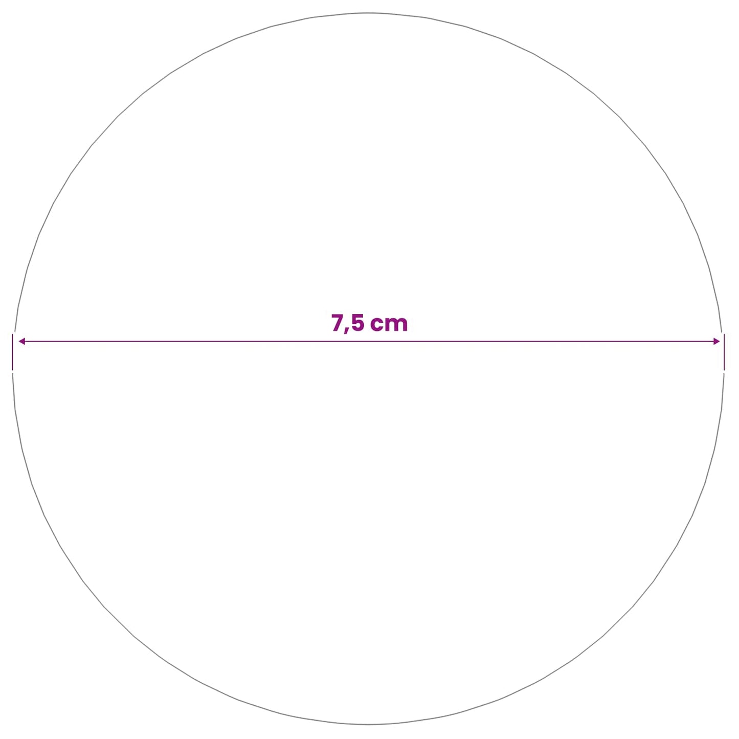 Geborstelde Bal 6 st Ø 7,5 cm zilver RVS 201