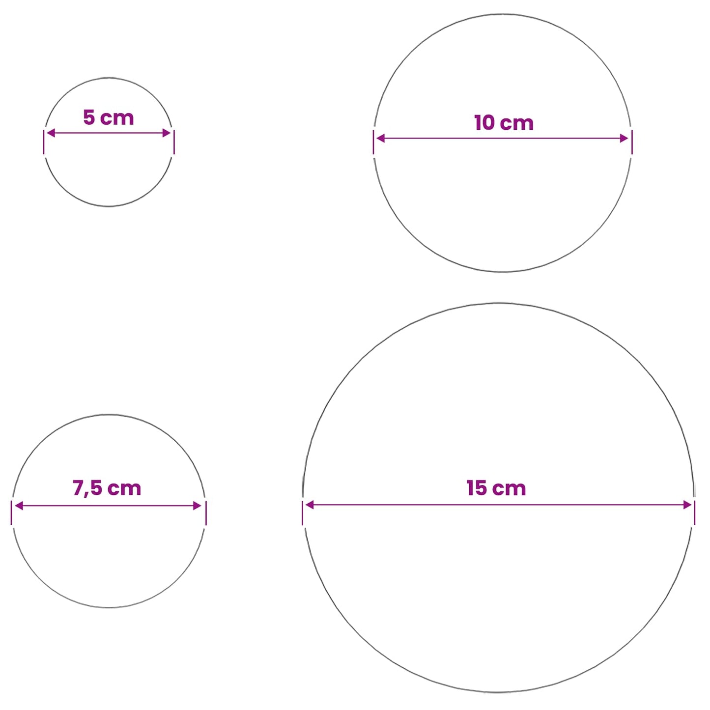 Geborstelde Bal 6 st Ø 15 cm zilver RVS 201