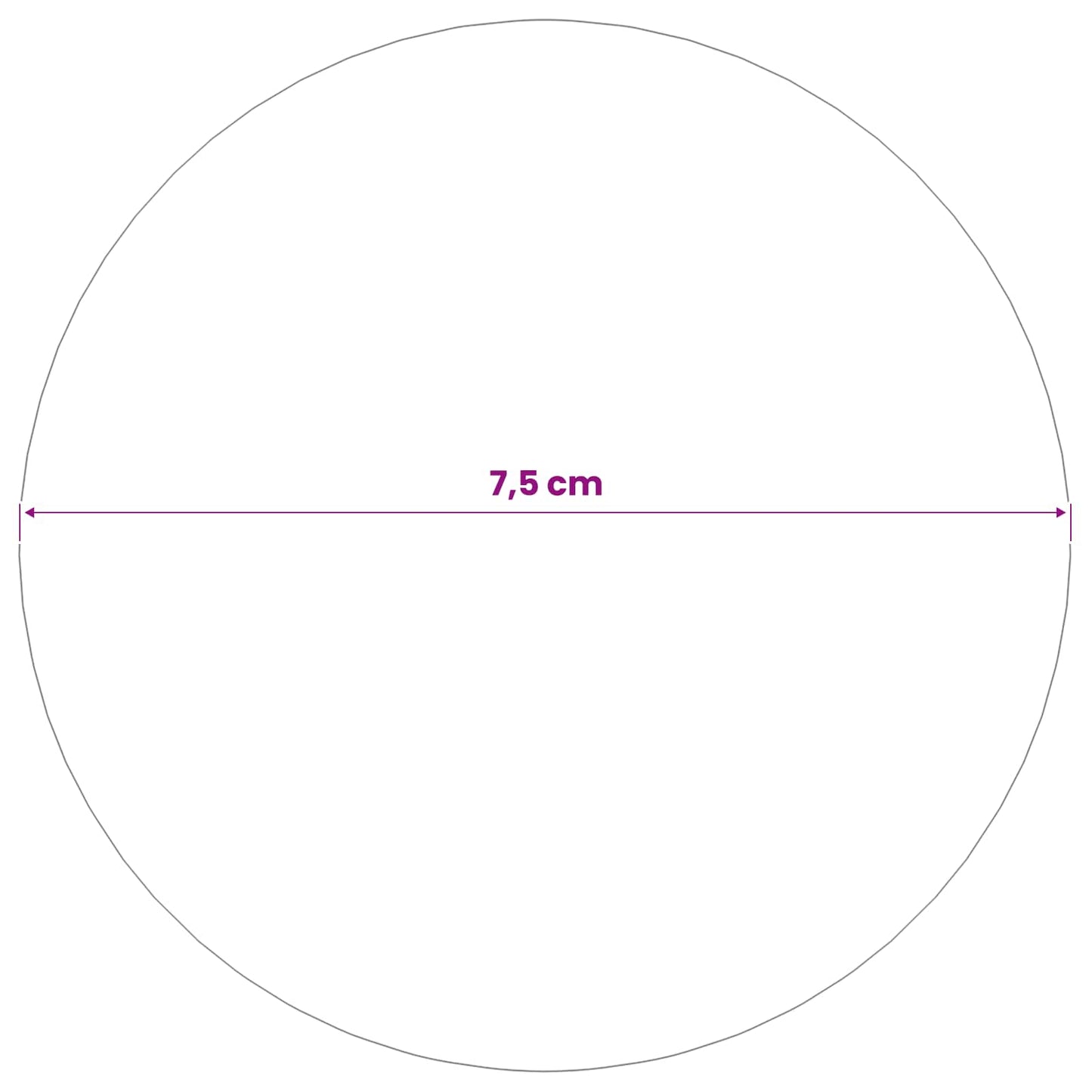 Spiegelbol 6 st Ø 7,5 cm zilver RVS 201