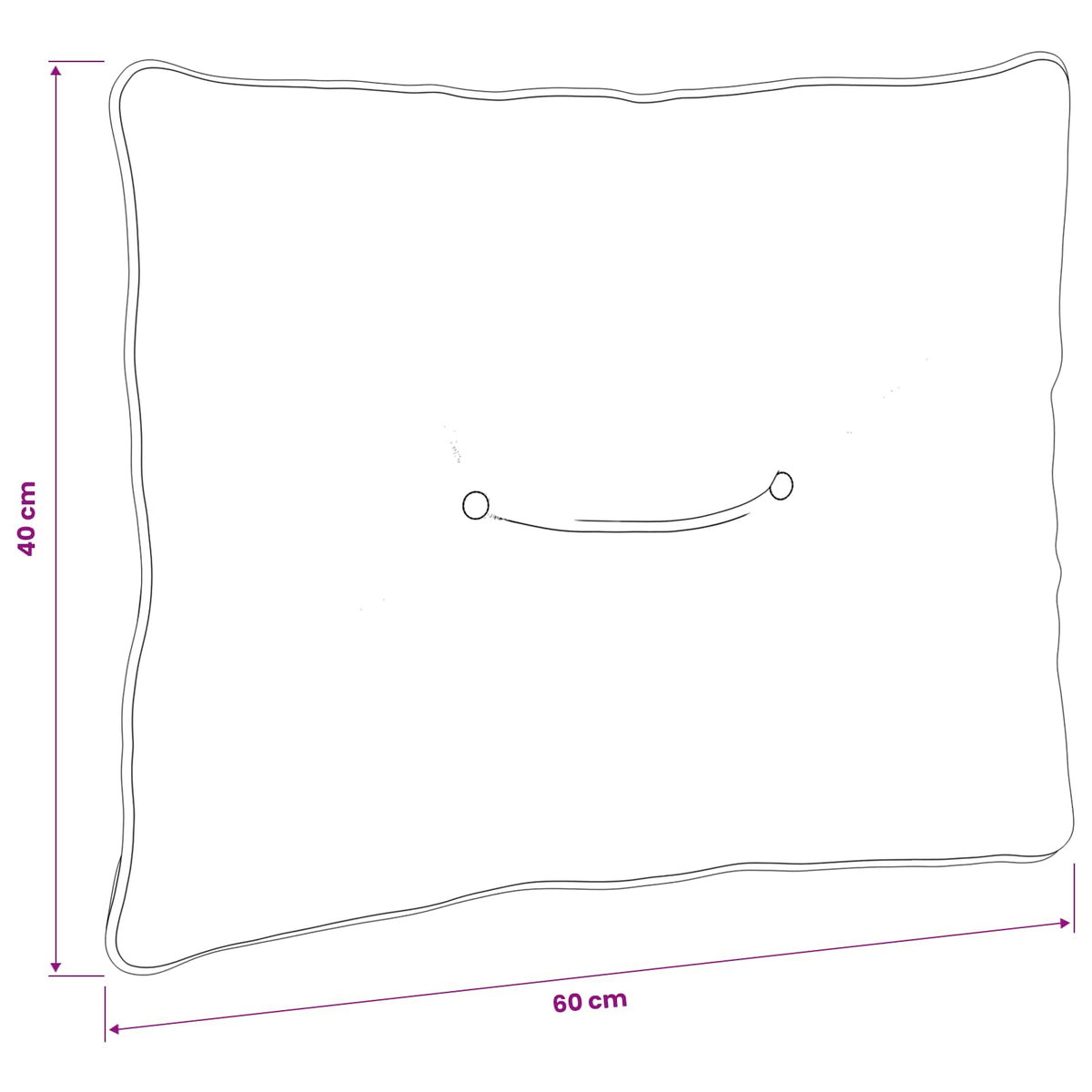Rugkussen PUTTEN 100% Polyester Lichtblauw 60 x 40 x 10 cm