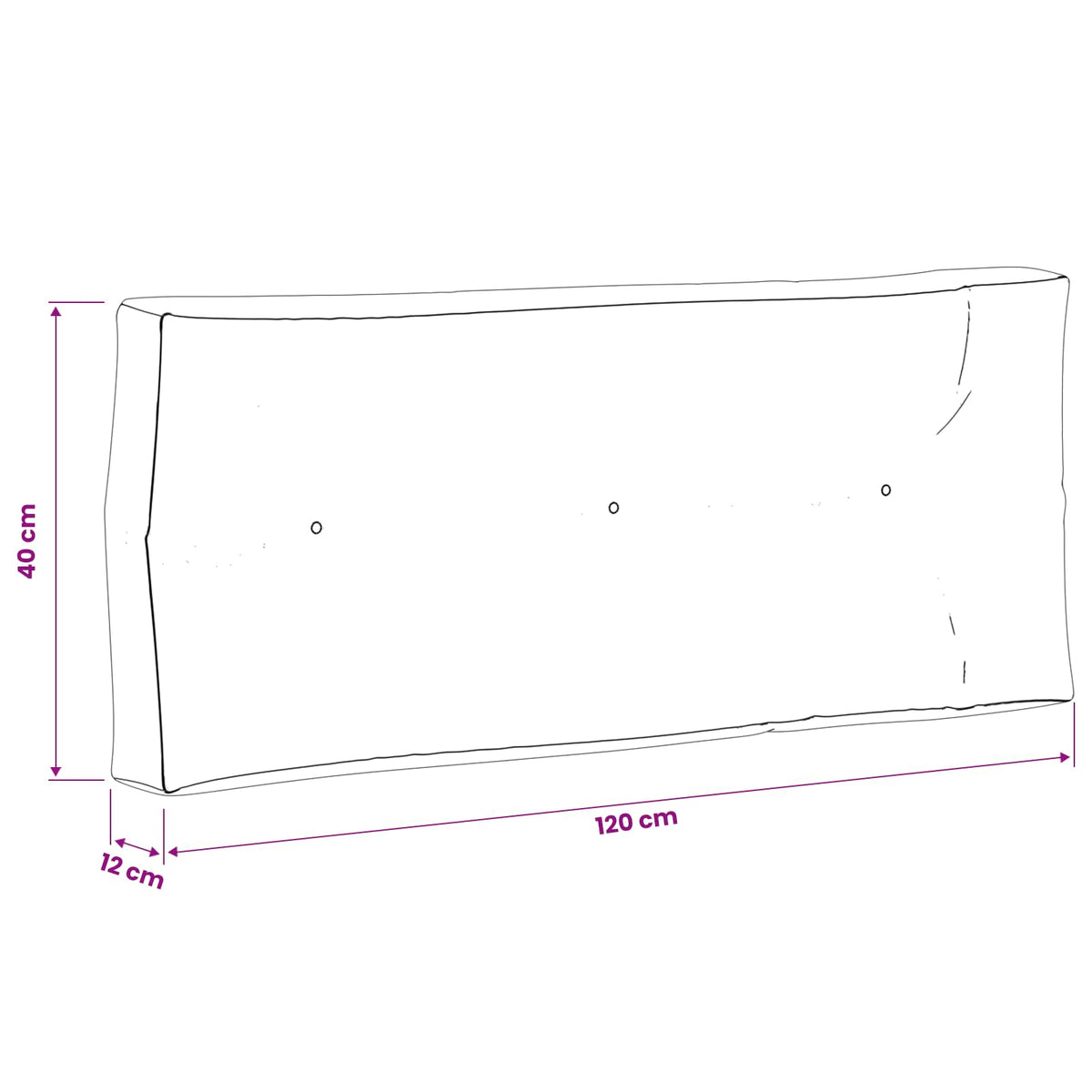 Pallet Rugkussen VIANEN 100% Polyester Zand 120 x 40 x 12 cm