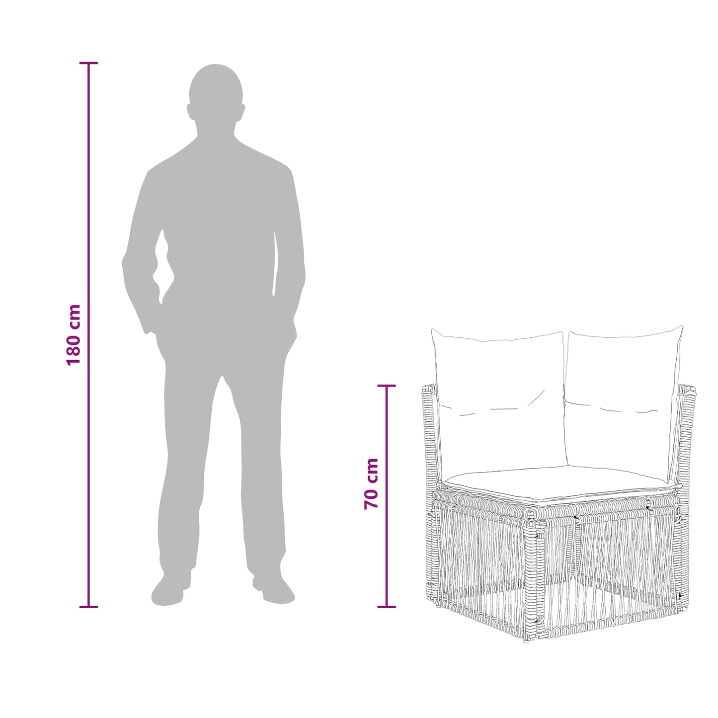 Tuinbankenset 3 st 3-Aantal zitplaatsen Zwart poly rattan