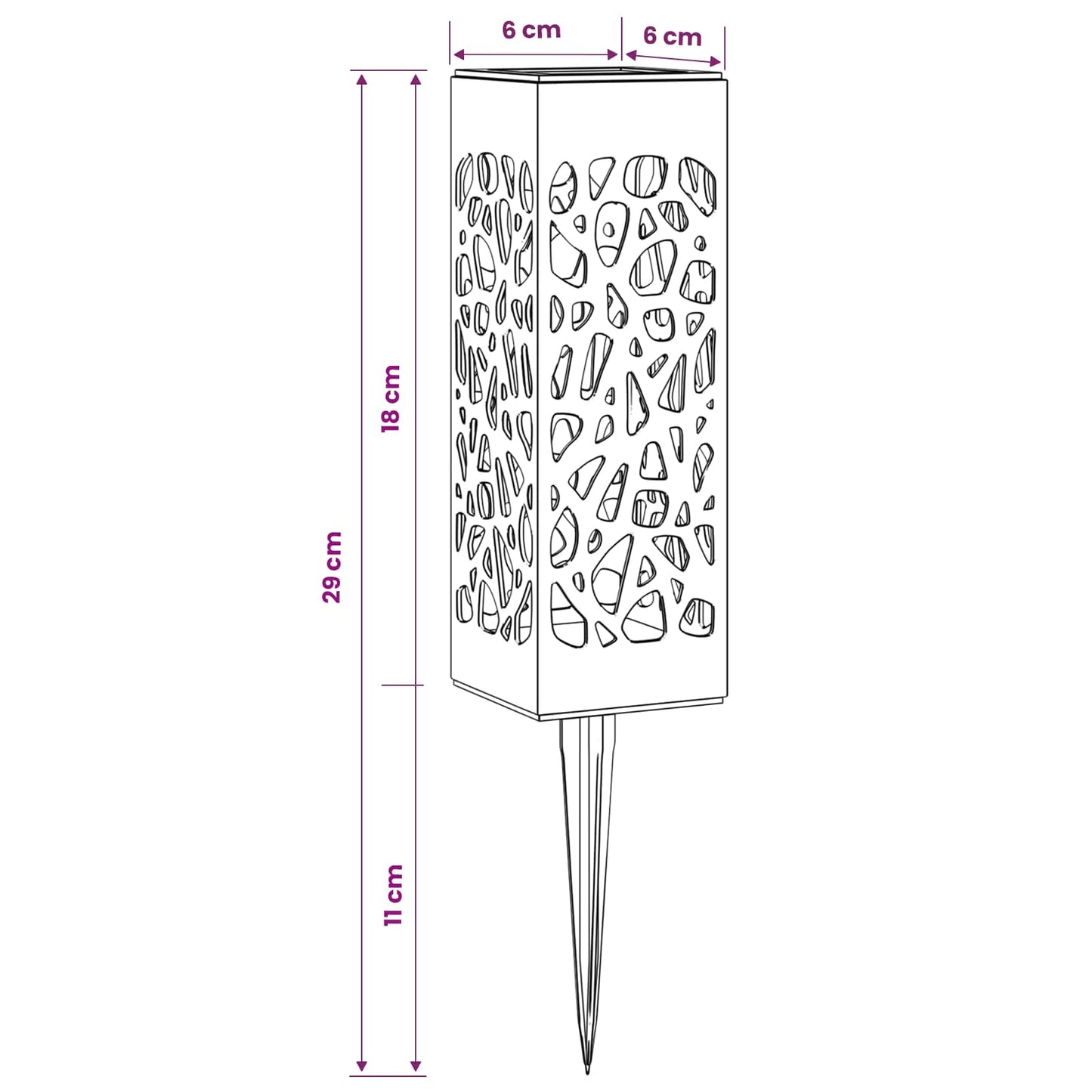 Buitenzonne-lampen met grondpin 4 pcs Warmwit 29 cm PP