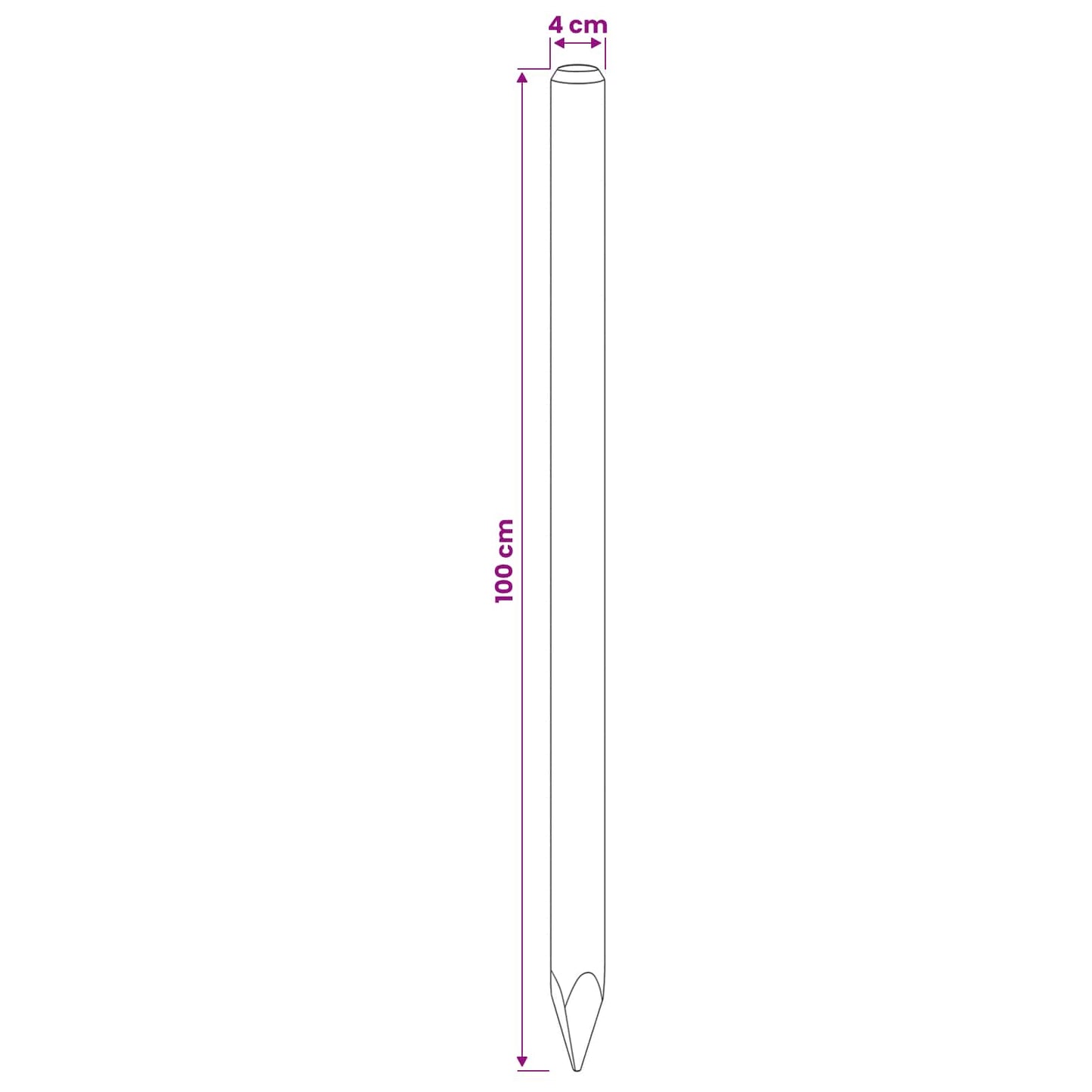 Hekpalen 15 st Groen 100 cm Massief grenenhout