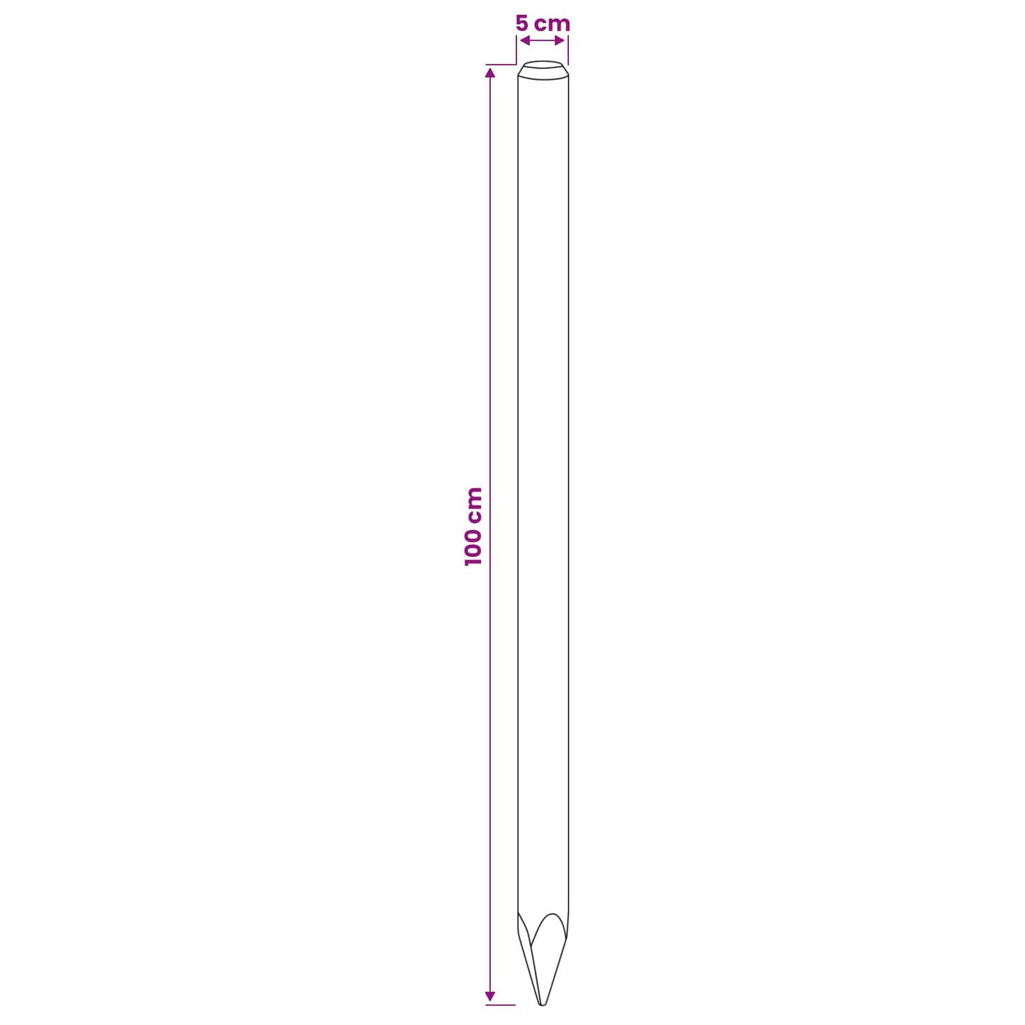 Hekpalen 15 st Groen 100 cm Massief grenenhout