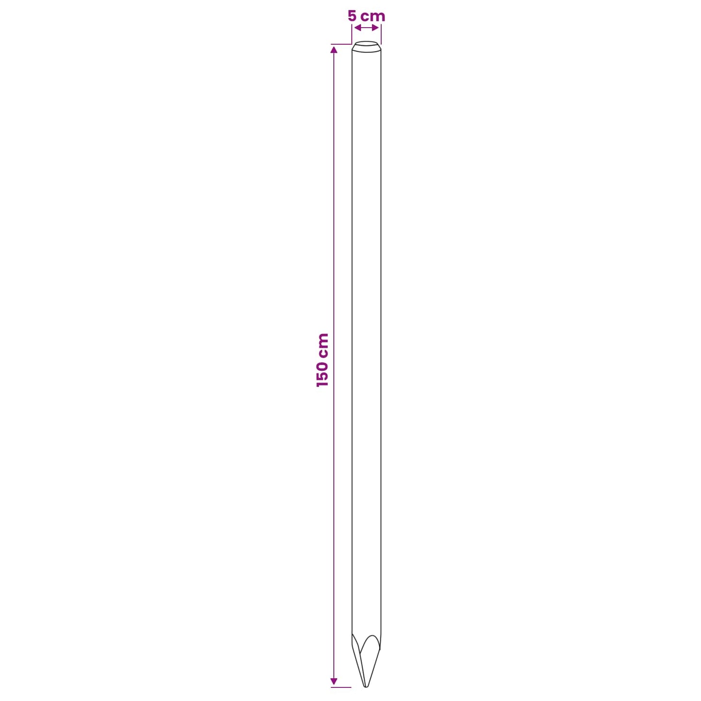 Hekpalen 12 st Groen 150 cm Massief grenenhout