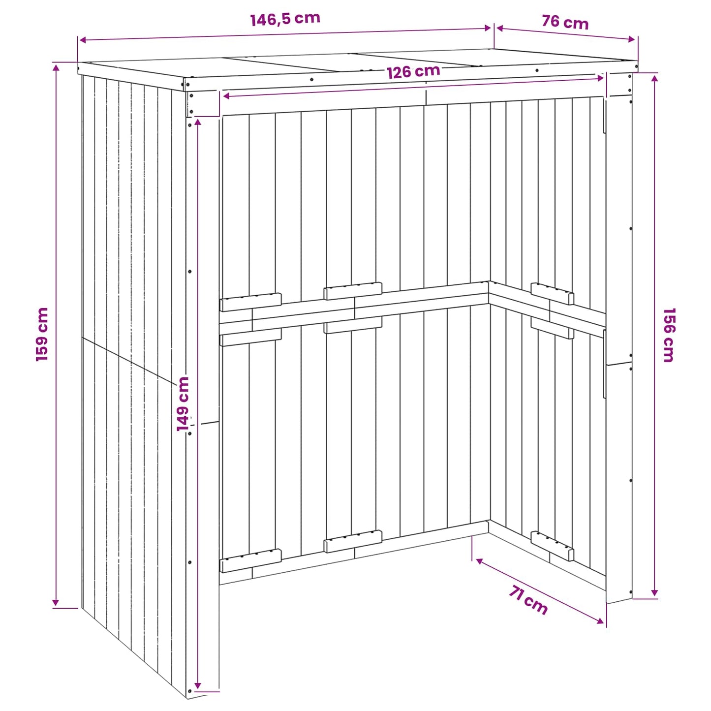 Containerombouw Geïmpregneerd grenenhout