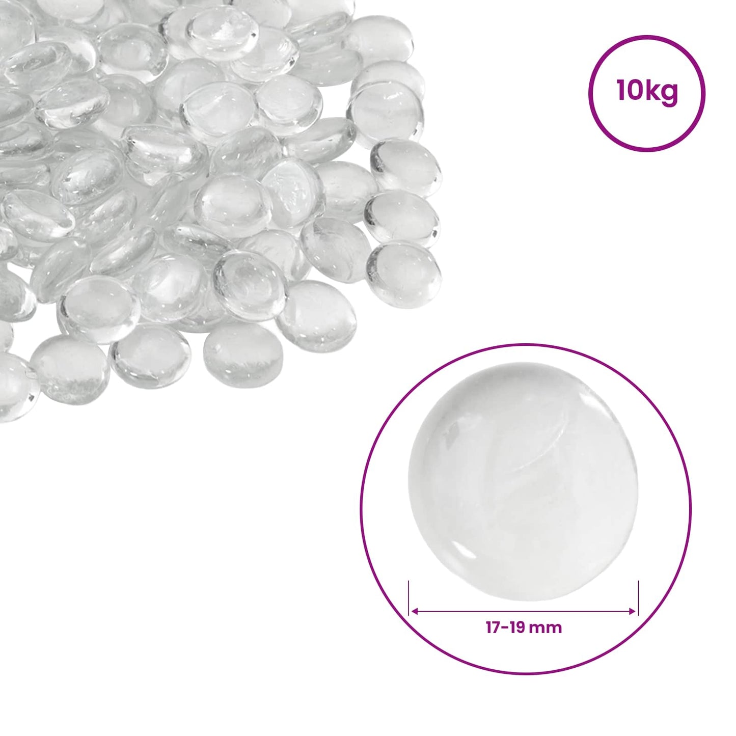 Glasnugget 17-19 mm Transparant Glas