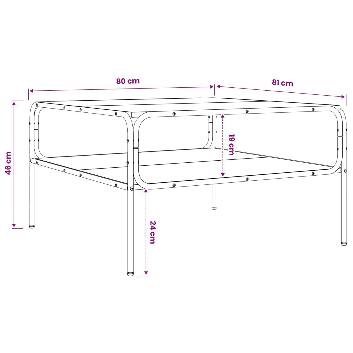 Bijzettafel Artisanaal eiken 100 x 50 x 46 cm Bewerkt hout