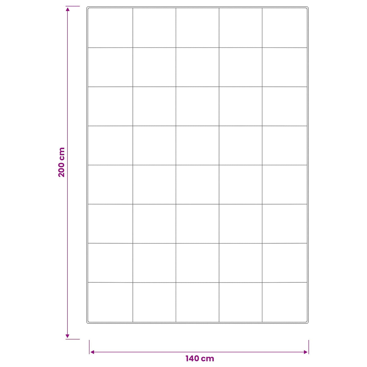 Dekbed TRIER 140x200 cm Zomer 140 GSM 100% Australische Wol Wit
